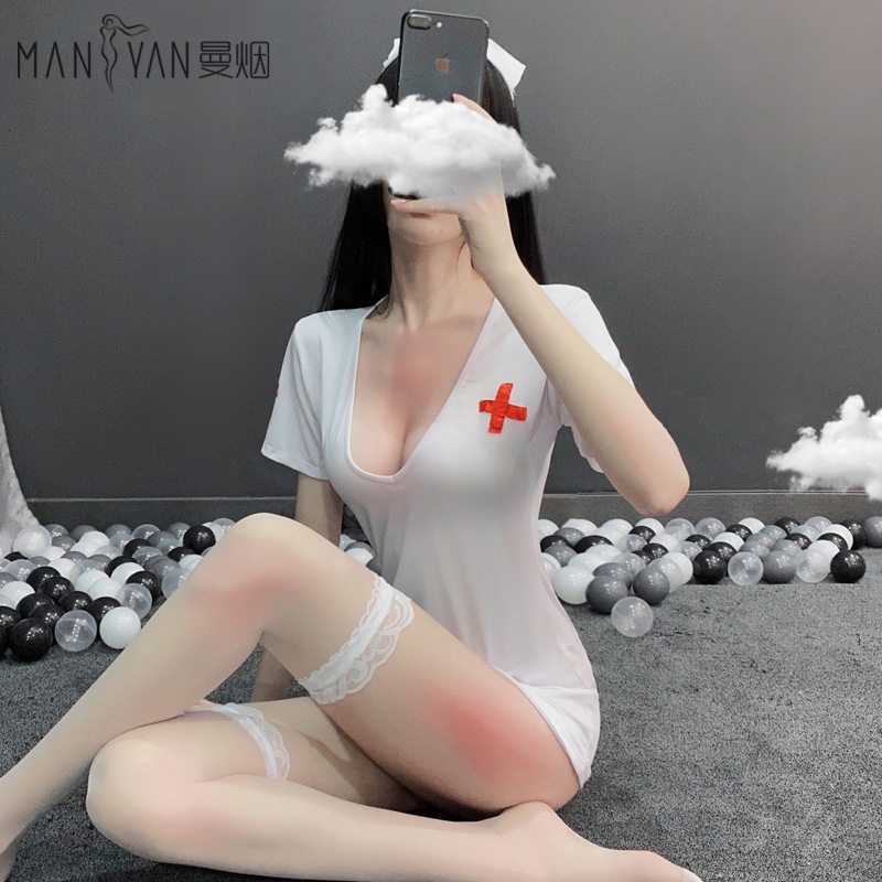 [Che tên,có big size] Đồ ngủ nữ, hóa trang y tá sexy gợi cảm CP008