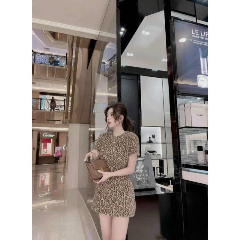Đầm họa tiết beo form A