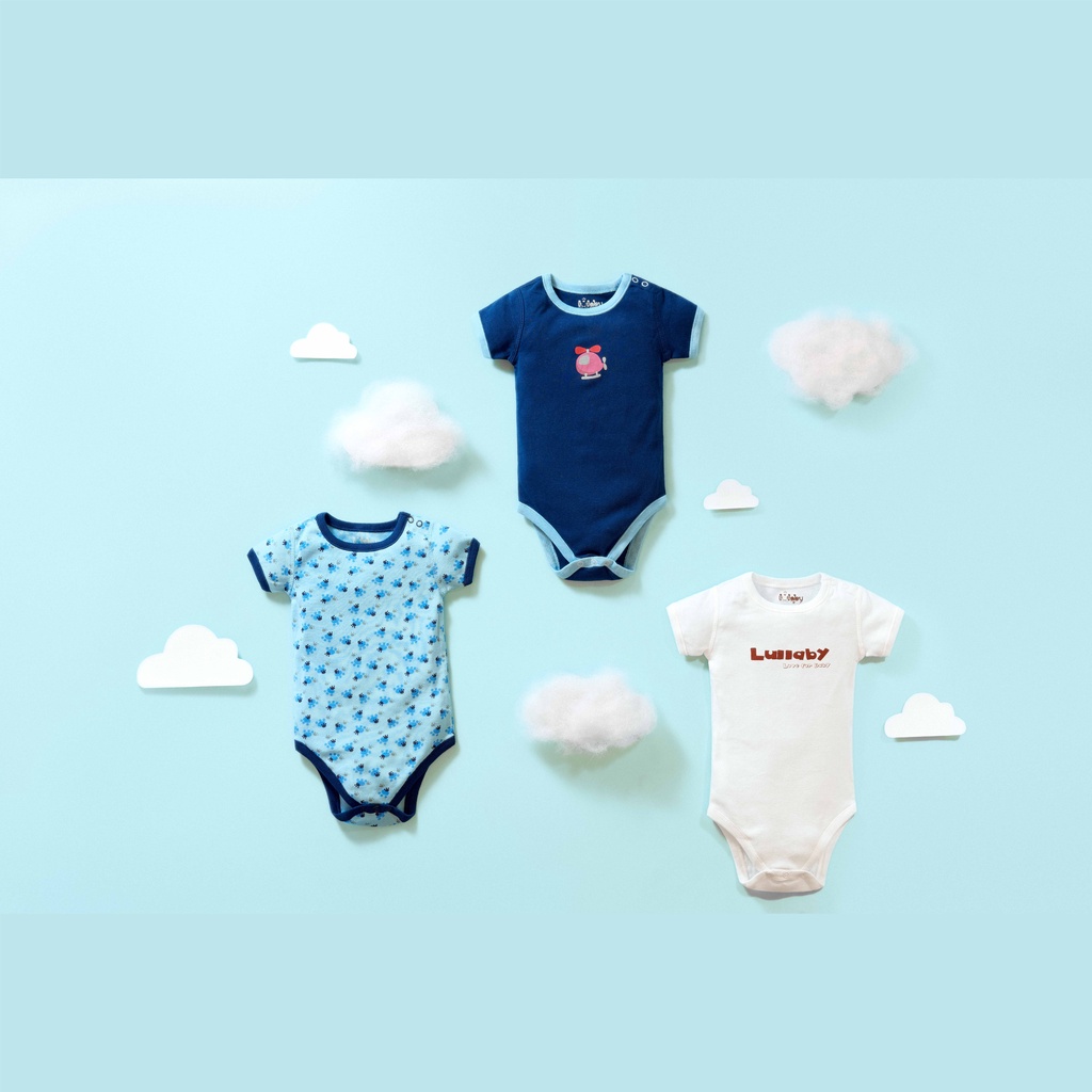 LULLABY Set body cộc tay bé trai NH12-12