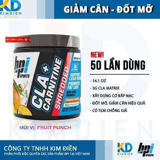 Cla + carnitine shredded hỗ trợ cơ bắp và giảm cân hiệu quả vị trái cây 50 lần dùng bpi sports