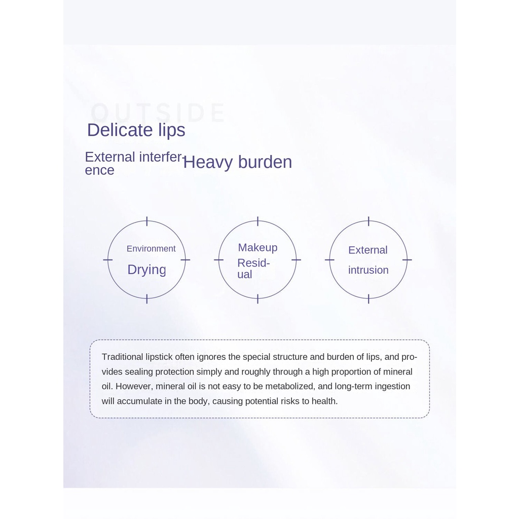 Son bóng FACIPHER Sửa chữa dưỡng ẩm lâu dài Dưỡng ẩm chăm sóc môi Tinh chất Lột da chết Làm mờ nếp nhăn trên môi