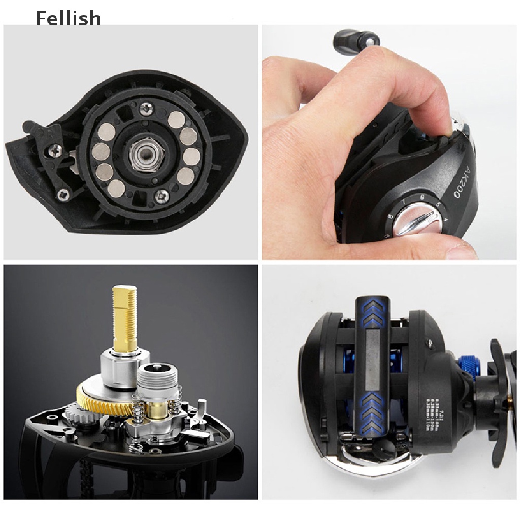 [Fellish] Fishing Reel Left Right Hand Baitcasting Reel Adjustable Brake System 8kg 436VN