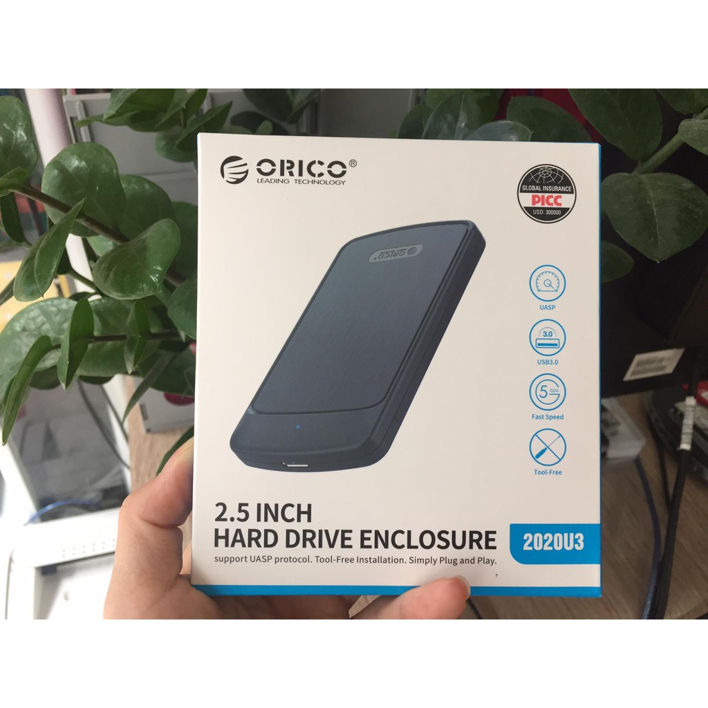 Hộp ổ cứng 2.5 inch USB 3.0 ORICO 2020U3-BK-EP - Hàng chính hãng