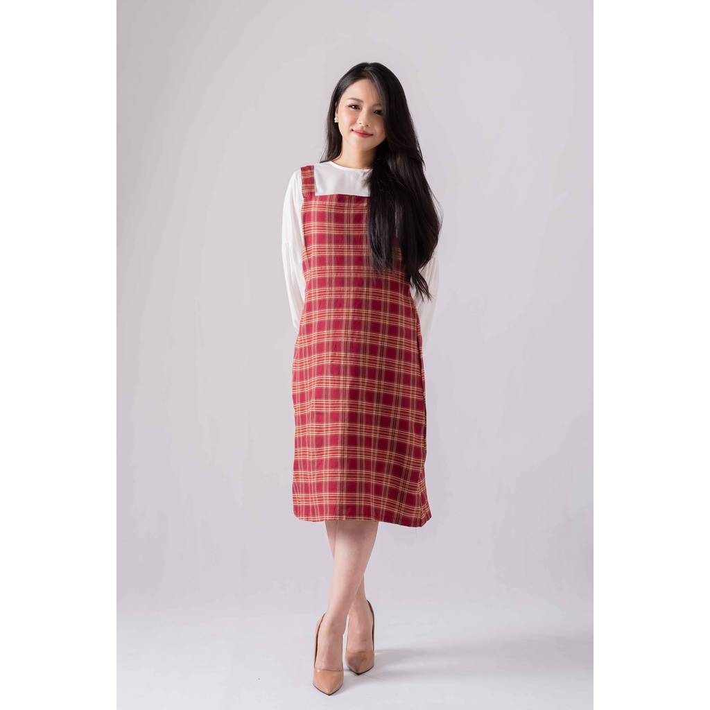 VÁY YẾM KẺ CARO DÁNG XUÔNG SIEU XINHH Juka Shop