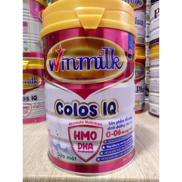 Sữa mát dành cho trẻ sơ sinh và trẻ nhỏ Winmilk Colos IQ lon 900g (0-6 tháng), dinh dưỡng cho bé phát triển toàn diện