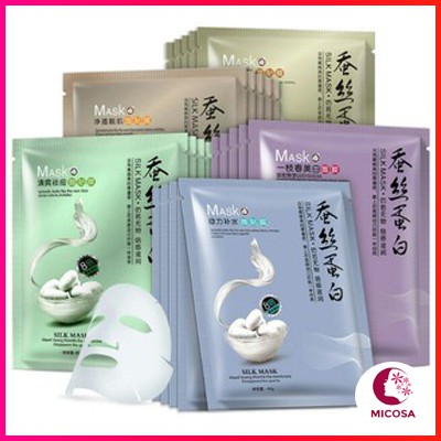 Mặt nạ giấy dưỡng da mụn cấp ẩm thải độc tơ tằm ONE SPRING SILK MASK - T02