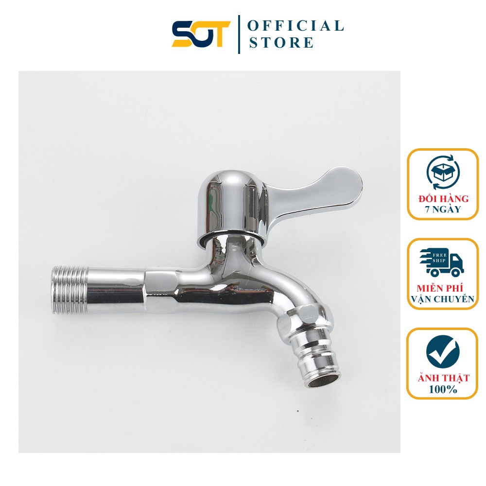 Vòi Hồ, Vòi Máy Giặt, Vòi Nước Inox Bóng Mạ Crome Giá Rẻ
