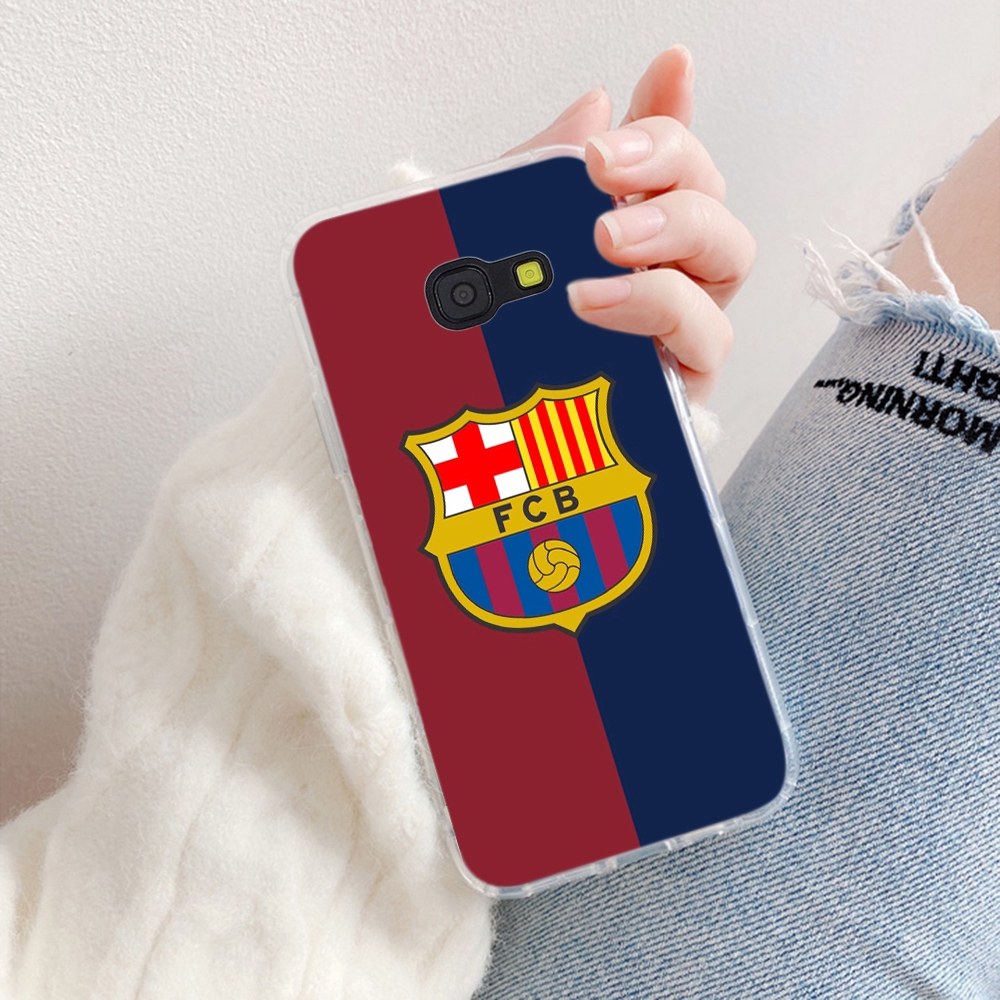 Ốp điện thoại TPU mềm in logo barca cho Samsung A5 A6 Plus A7 A8 A9 2017 2018 M10 M20 M30 M40 83A