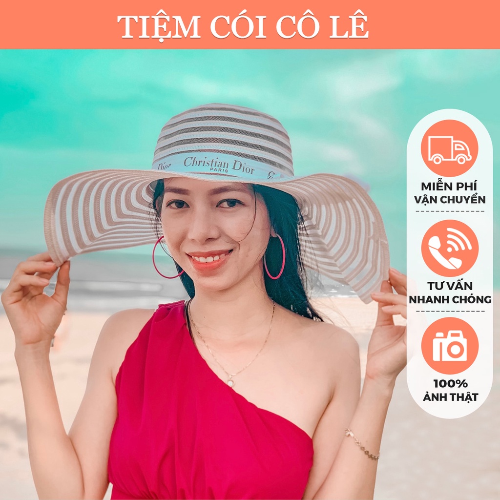 Nón cước vành rộng đi biển siêu sang hàng đẹp loại 1 - Tiệm Cói Cô Lê