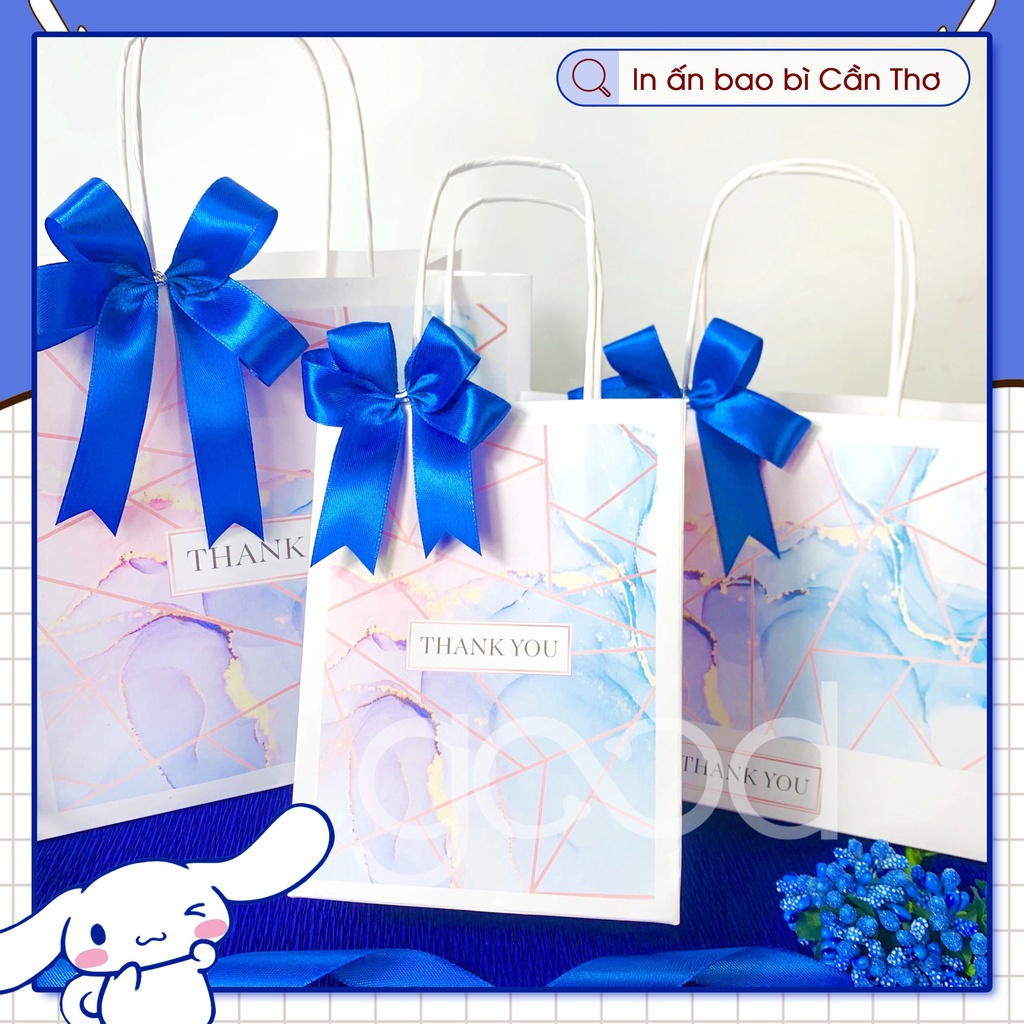 Túi giấy mini đựng quà, đựng son, mỹ phẩm, phụ kiện, trang sức nhiều mẫu sang trọng tặng nơ lụa
