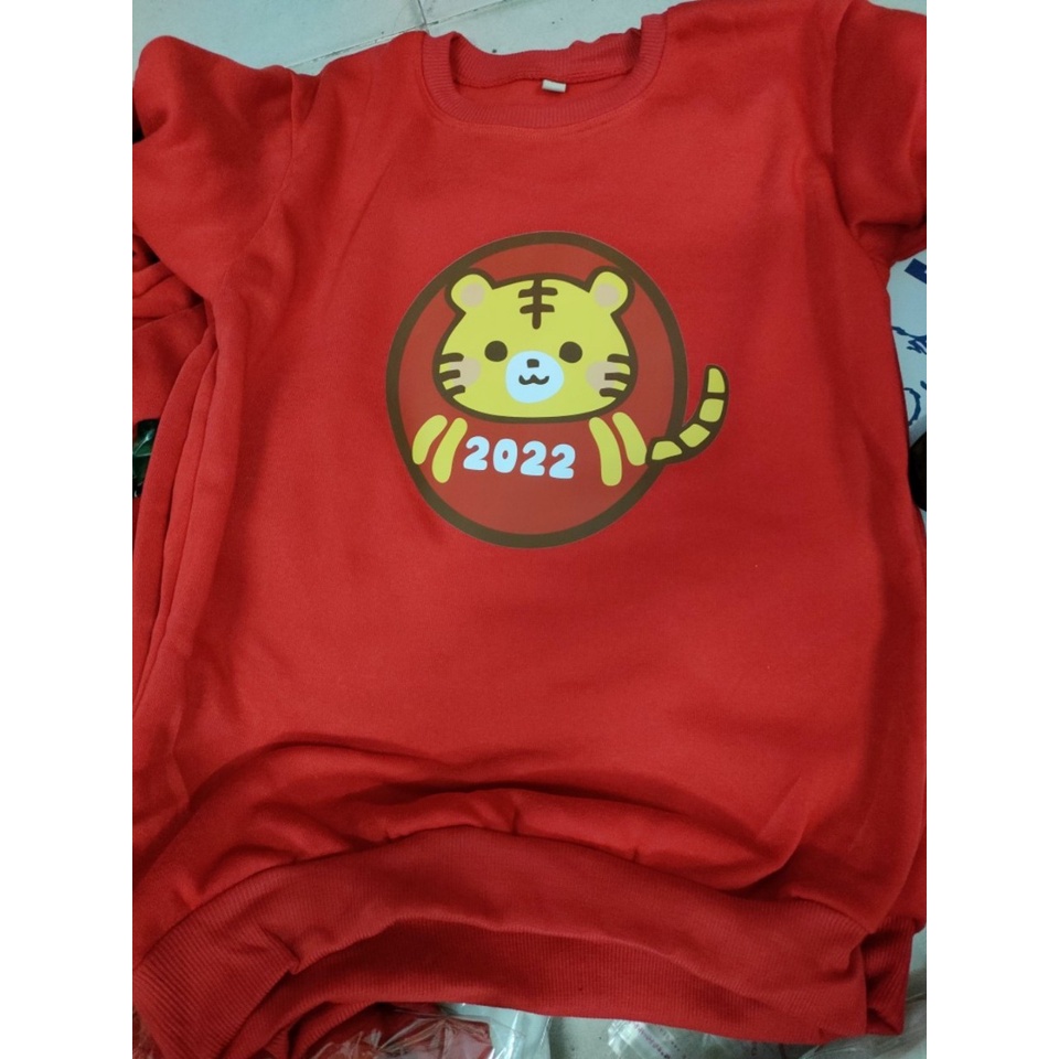 Áo SWEATER TẾT 2022 thu đông dài tay gia đình 3/4/5 người-áo đôi cặp phom rộng chất đẹp đủ size từ bé 5-90 kí [giá sĩ á]