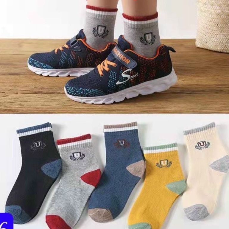 [Sét 5 đôi] tất trẻ em cổ cao co giãn cho bé từ 1- 12 tuổi Vớ trẻ em hàng Quảng Châu - #tattreem