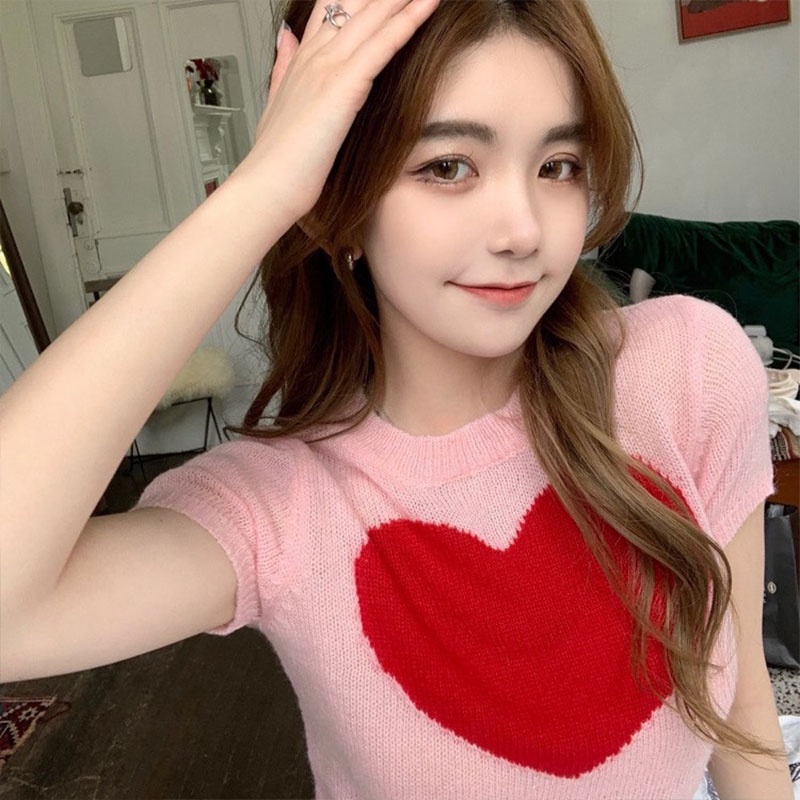 Áo Thun Tay Ngắn Phong Cách Hàn Quốc Thời Trang Mới Cho Nữ