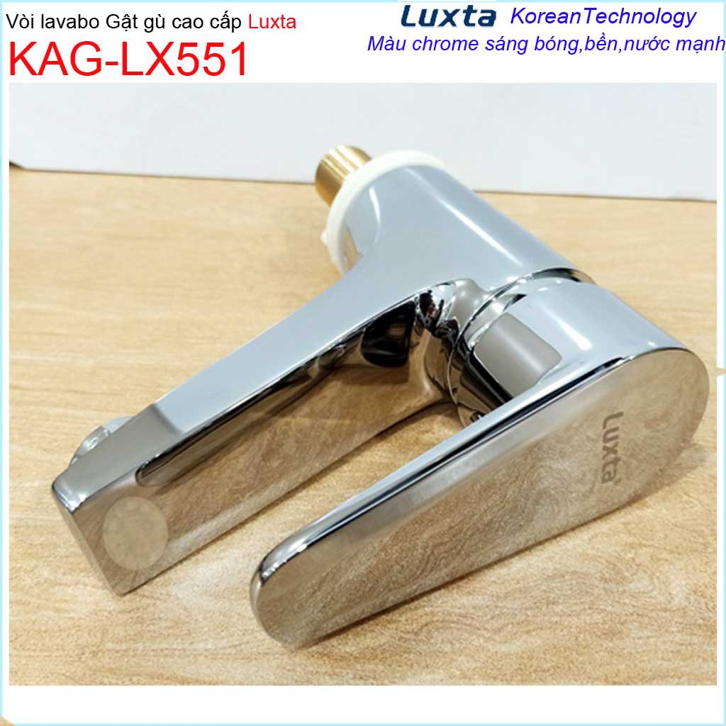Vòi lavabo lạnh gật gù Luxta KAG-LX551, Vòi chậu rửa mặt nước mạnh thiết kế đẹp tinh tế từng chi tiết