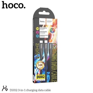 Cáp sạc nhanh Hoco 3 đầu IP-Type C-MicroUSB (3in1)