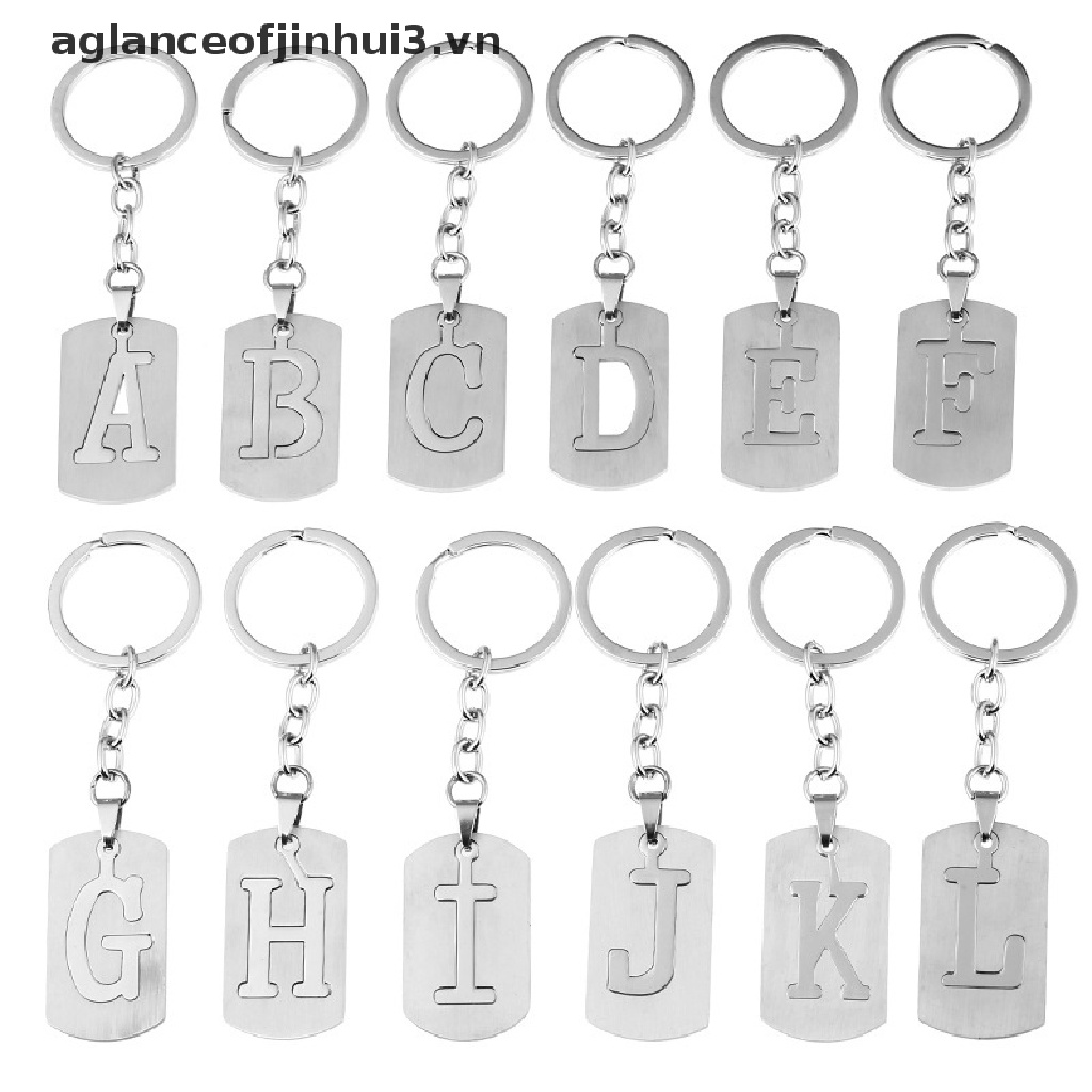Móc Khóa 26 Chữ Cái Từ A-Z Bằng Thép Không Gỉ