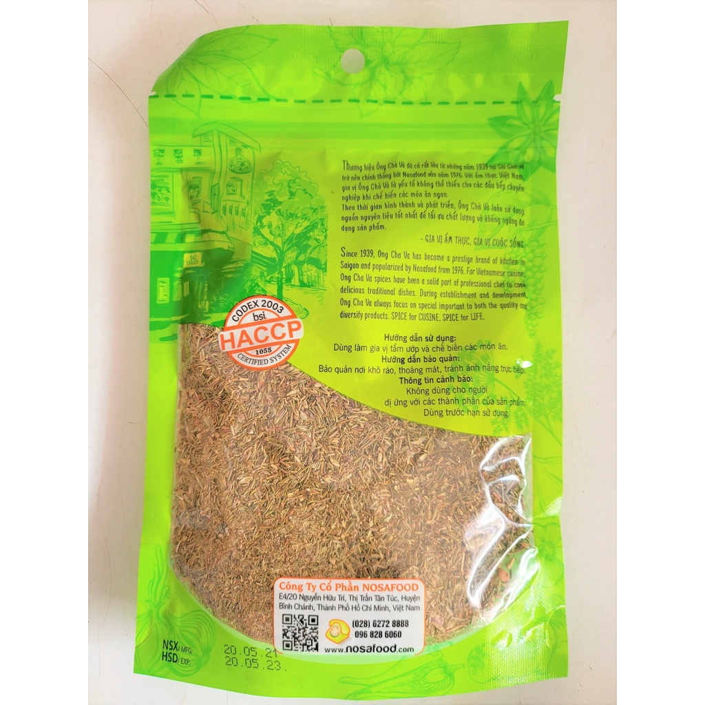 [Túi nhỏ 50g] LÁ XẠ HƯƠNG Ông Chà Và [VN] NOSAFOOD Thyme Leaves