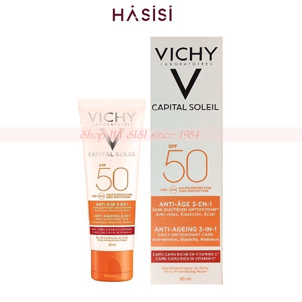 Chống Nắng Chống Lão Hóa VICHY- Capital Soleil Anti-Aging 3in1 SPF50 50ml