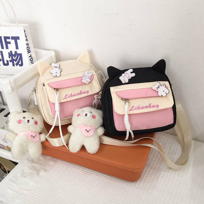 Túi Đeo Chéo Canvas Họa Tiết Hoạt Hình Dễ Thương Phong Cách Nhật Bản 2022 Dành Cho Nữ