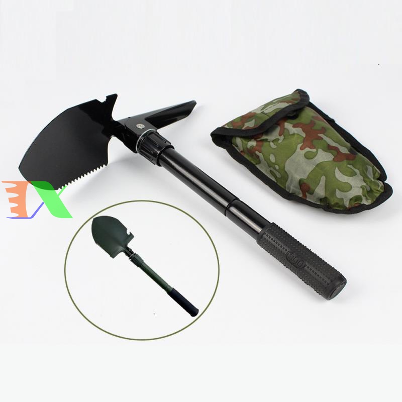 Bộ Cuốc Xẻng Quân Dụng Mini 5 In 1 Đa Năng Đi Phượt Làm Vườn Gấp Gọn Kèm Túi Đựng (PD3243)