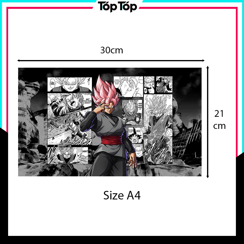 Poster Dragon Ball treo tường giấy ảnh bóng khổ A3 A4 - Tranh Nhân vật Songoku decor phòng cực đẹp DR
