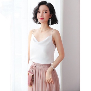 [Quà tặng là dây chun buộc tóc nữ] Áo lụa 2 dây cổ đổ Lucy Outfit thiết kế