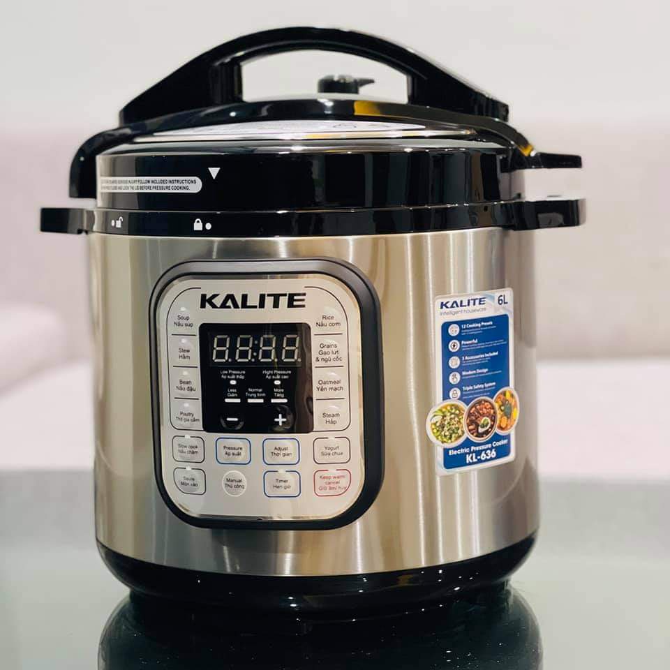 [Mã ELHA03 giảm 5% đơn 300K] Nồi áp suất đa năng kalite kl636 , 6L, 15 chức năng chuyên sâu