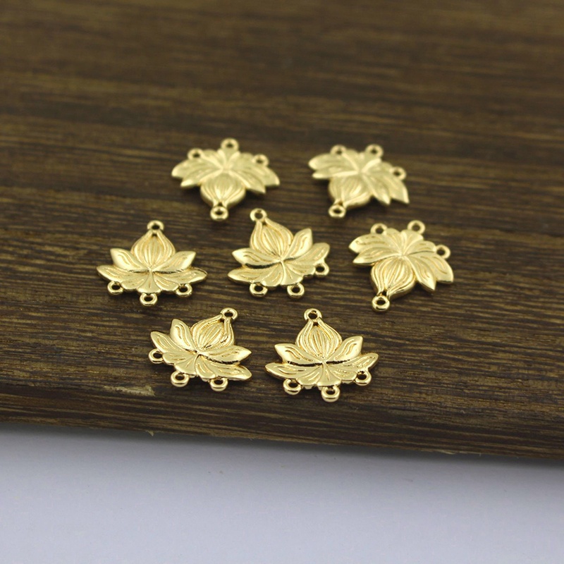 1 phiến đúc treo họa tiết hoa sen 12mm nguyên liệu làm trâm, làm trang sức