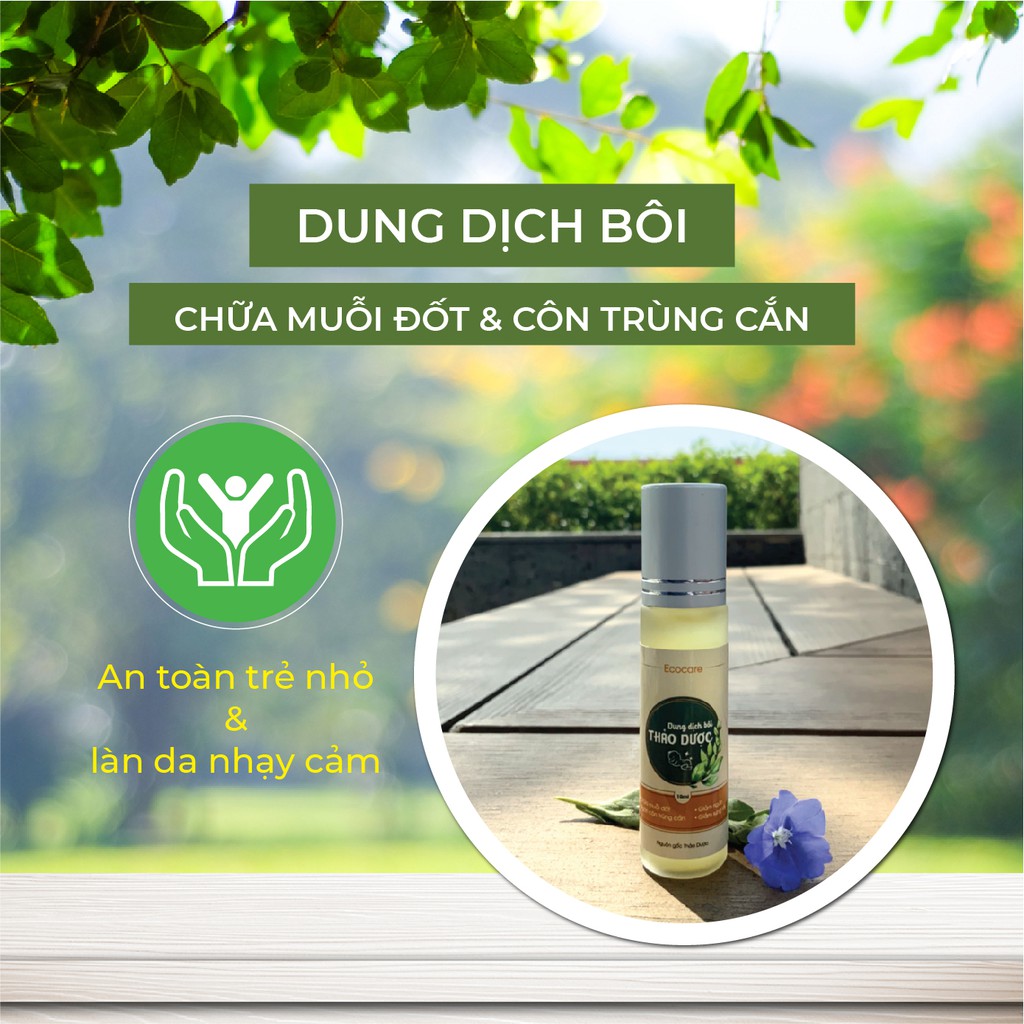 Dung dịch bôi thảo dược ECOCARE 10ml, làm dịu vết muỗi đốt côn trùng cắn, an toàn cho sức khỏe trẻ nhỏ