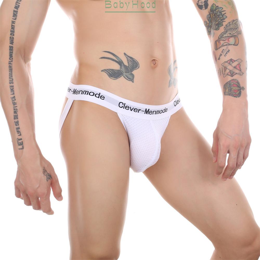 Men Sexy Wide Belt Mesh Pouch Thong G-String T-Back Open Hips Lingerie Underwear#BBHOOD