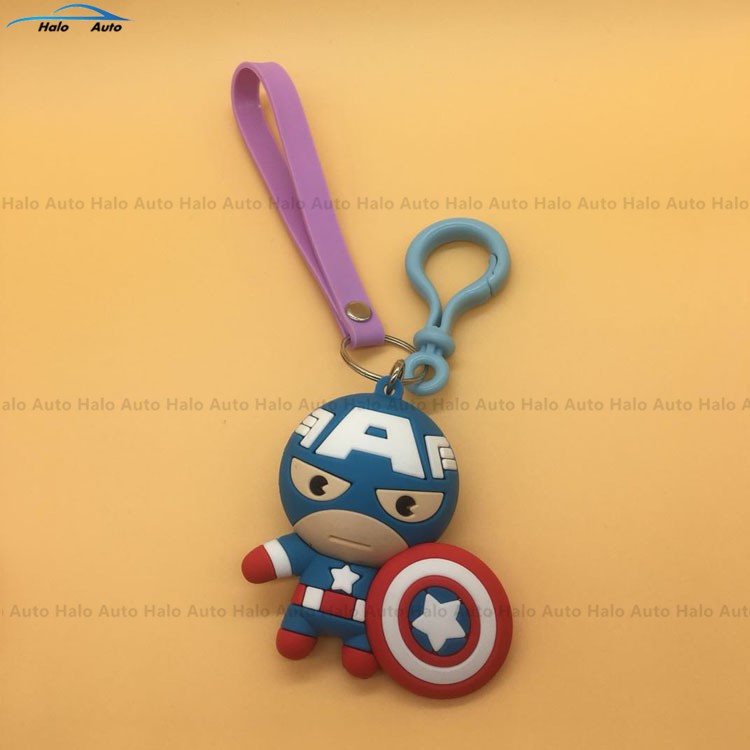 Móc khóa trang trí hình nhân vật siêu anh hùng Marvel độc đáo dễ thương