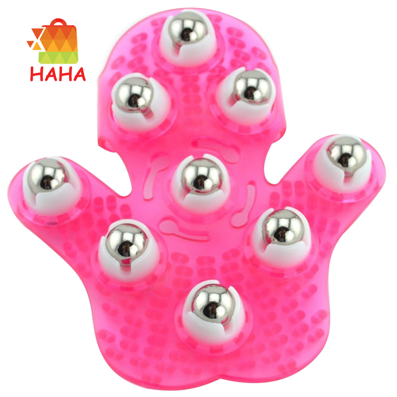 Găng Tay Mát Xa 9 Góc 360 Độ Màu Hồng