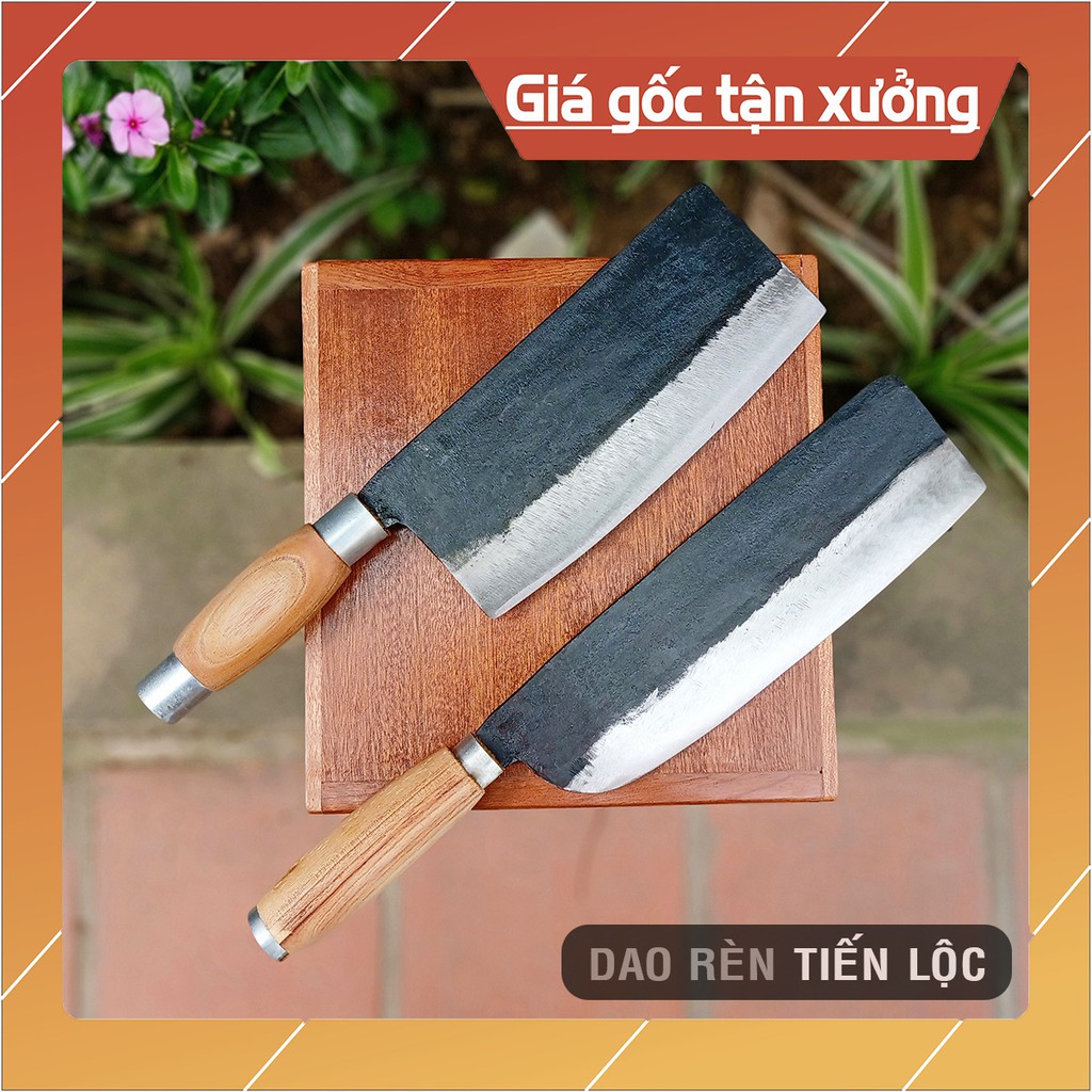 Bộ 2 Dao Chặt Dao Phay Rèn Từ Thép Nhíp Ô Tô Siêu Bền