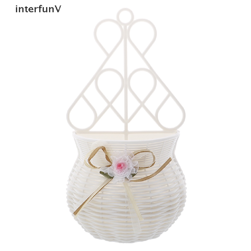Giỏ Hoa Treo Tường Bằng Mây Đan Dùng Trang Trí DIY
