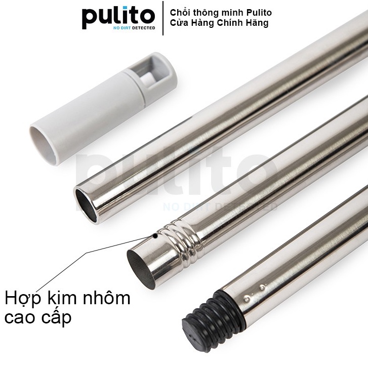 Cây chà sàn nhà tắm Pulito dễ dàng điều chỉnh độ dài, bàn chải xoay 180 độ (PT-CQN)-PulitoVN