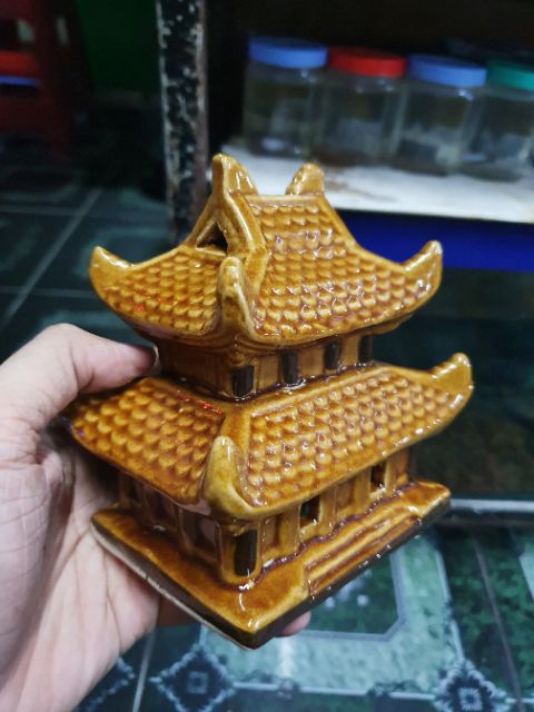 CHÙA TRANG TRÍ HỒ CÁ NON BỘ 10x7x12cm