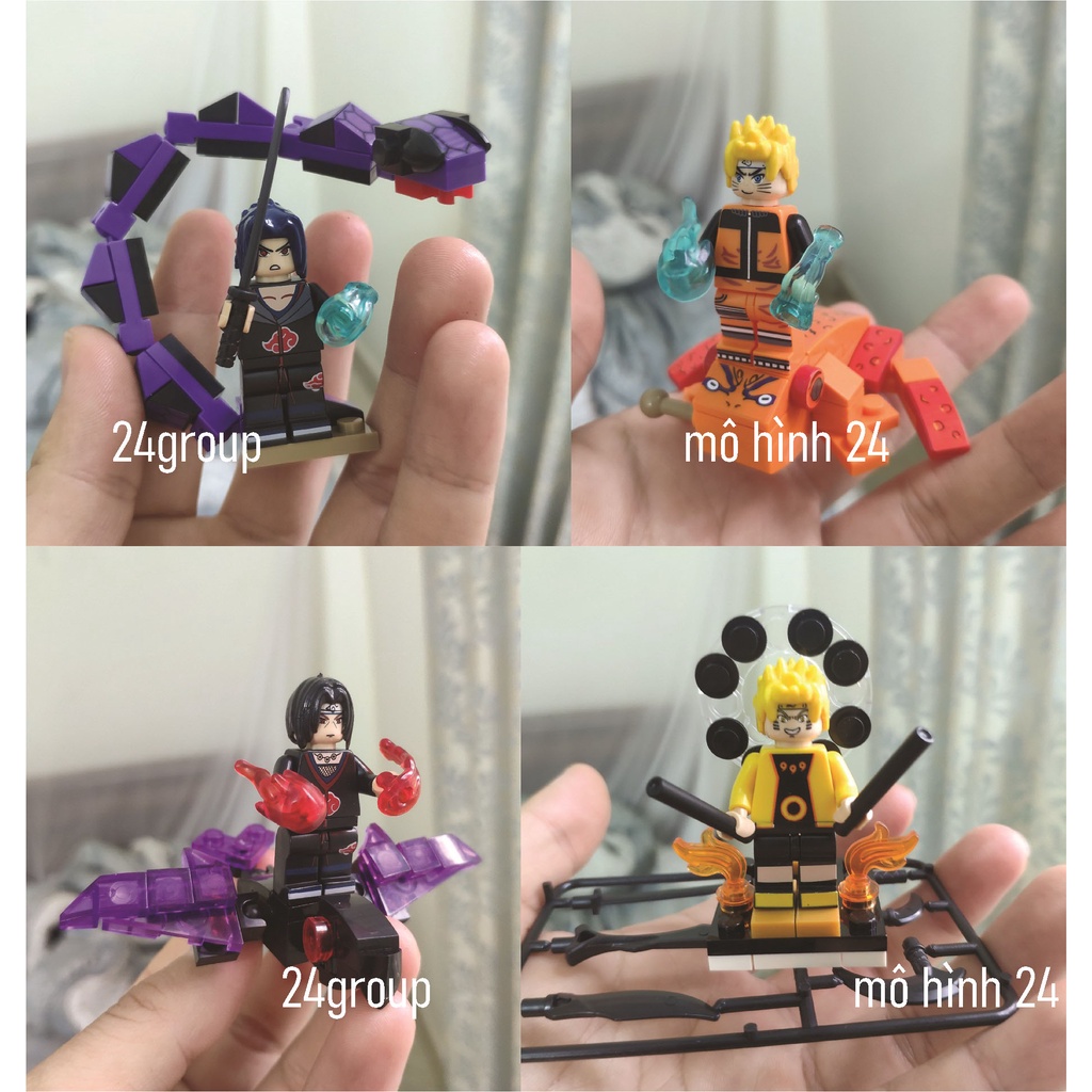 Mô Hình Lắp Ráp Lego anime Nhân Vật Hoạt Hình Naruto AKATSUKI kakashi uchiha itachi sasuke sakura obito madara hokage