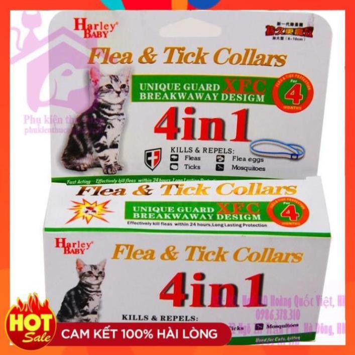 Vòng cổ chống ve rận Harley Baby 4 in 1 dành cho chó mèo - Phụ kiện thú cưng Pet shop Hà Nội