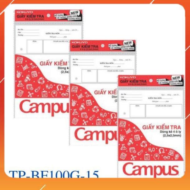 Giấy Kiểm Tra Cấp 1 Campus 15 Tờ Đôi Dòng Kẻ 4 Ôly Mã Số TPBF100G