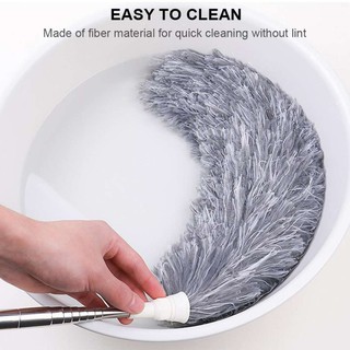 Cây chổi lông quét bụi cán inox gập được tới 90 độ