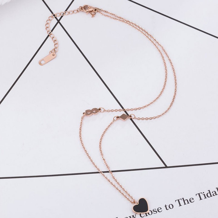 Dây Chuyền Trái Tim Titan Không Đen TT 1760