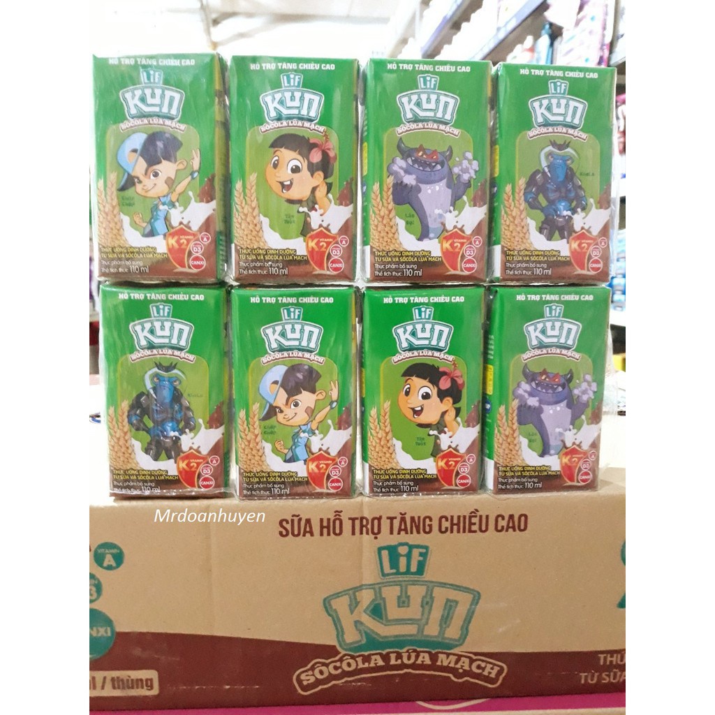 1 lốc sữa kun lif loại 110ml và 180ml