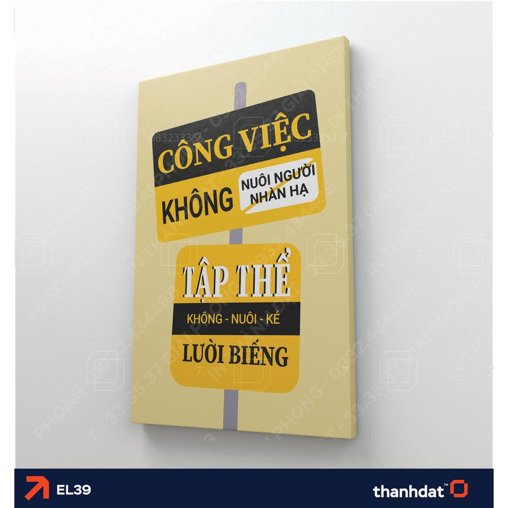 Tranh động lực thiết kế hiện đại thúc đẩy hiệu quả làm việc↗️ - Tặng đinh treo tường 3 chân [EL001]