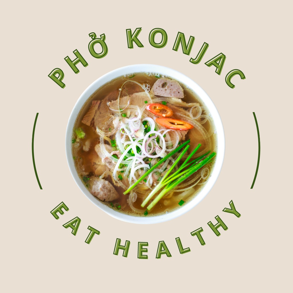 Phở Konjac Sợi Gân cho thực đơn ăn kiêng, ăn chay trường, giảm cân