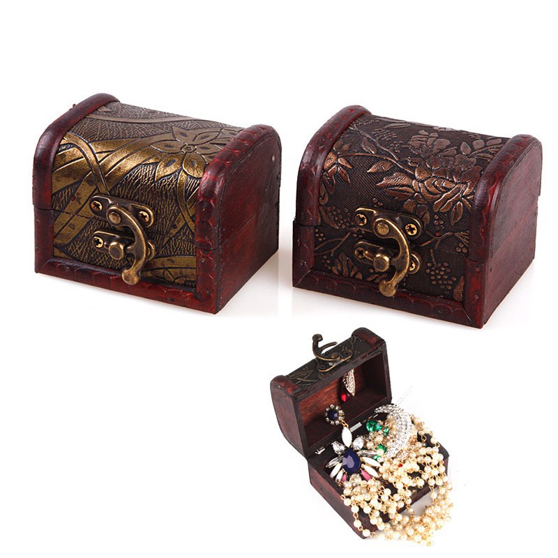 Hộp gỗ đựng trang sức kiểu cổ điển độc đáo tiện dụng