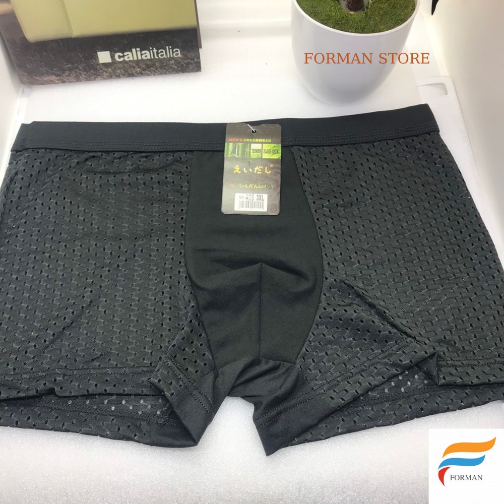 Quần Sịp Đùi Nam Thun Lạnh Thông Hơi FORMAN, Quần Lót Nam Boxer Thông Hơi Thoáng Mát,Chất Liệu Co Dãn Không Bai Không Xù