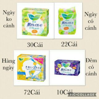 (Sỉ - lẻ) BĂNG VỆ SINH LAURIER nội địa NHẬT BẢN CÁC LOẠI ngày cánh, ngày không cánh, đêm cánh, đêm không cánh, hàng ngày