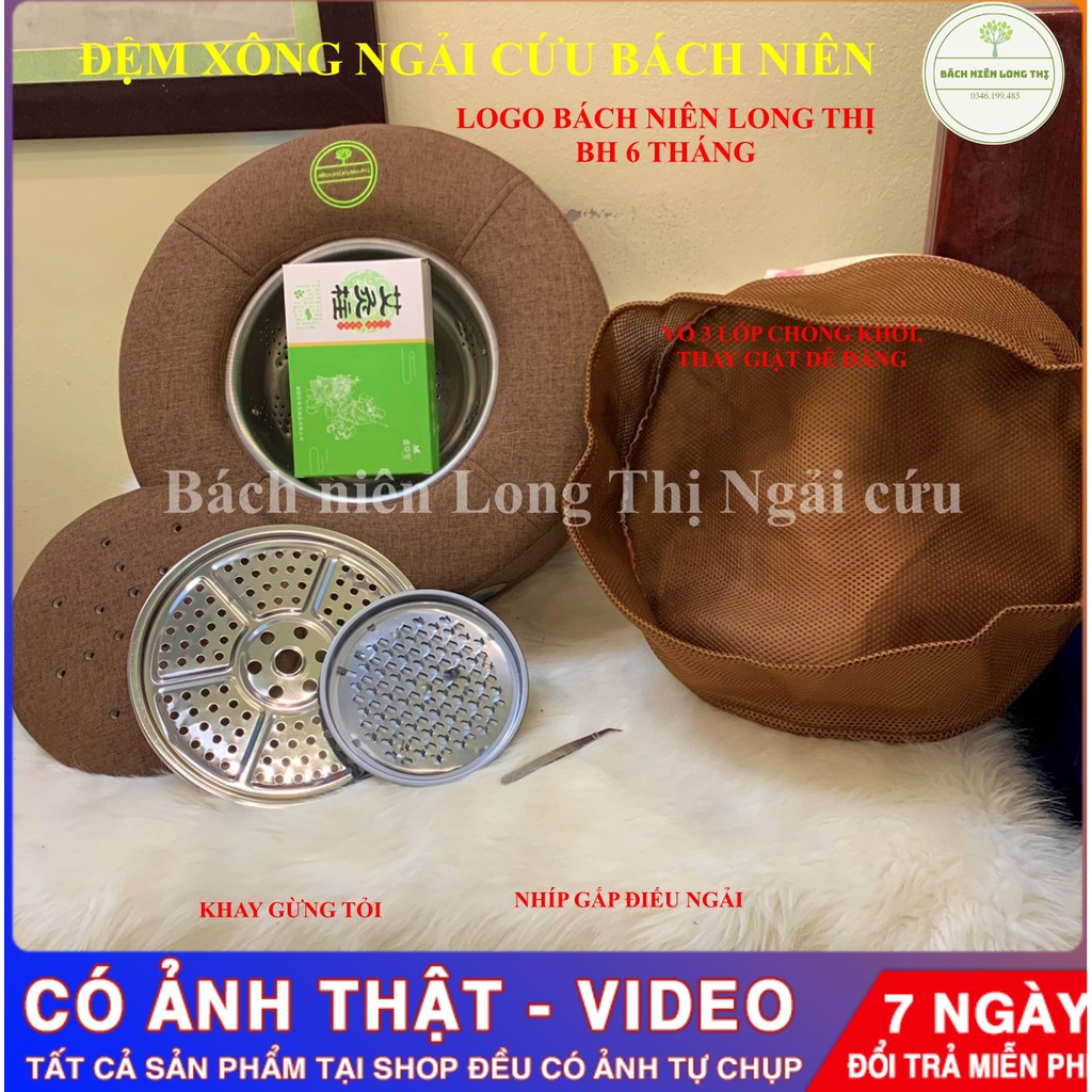 Ghế ngải cứu đa năng, cao cấp, chính hãng Bách Niên Long Thị (màu nâu có Logo shop)