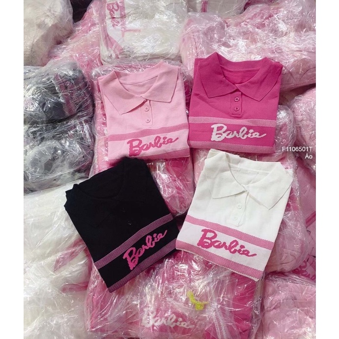 Áo len polo barbie viền cổ bẻ hàng nhập chuẩn