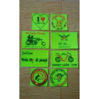 8 logo phượt , logo phản quang tem xe